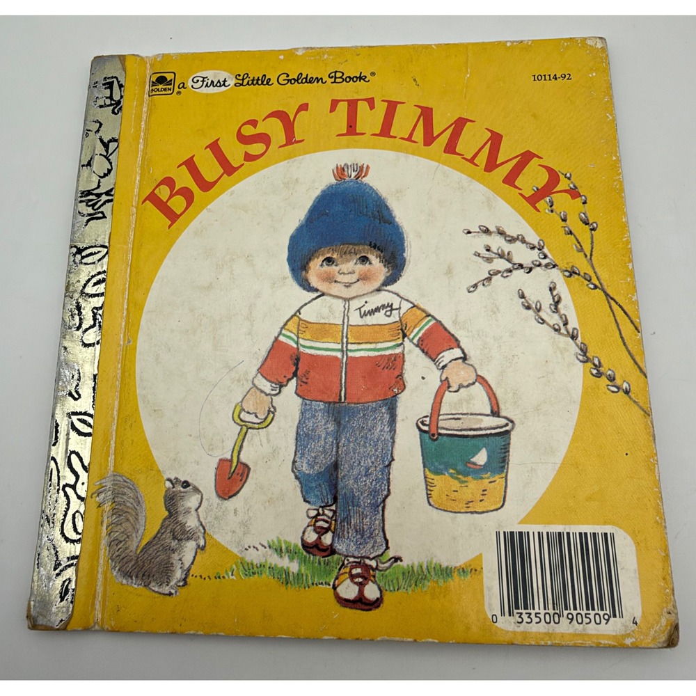 Busy Timmy First Little Golden Book Vintage 1982 Hardcover Jackson 10114-92